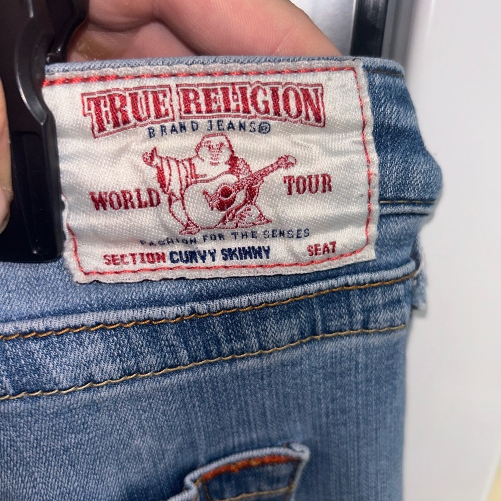 Like new true religion jeans. Size 32 curvy skinny stretch denim. - Picture 3 of 6